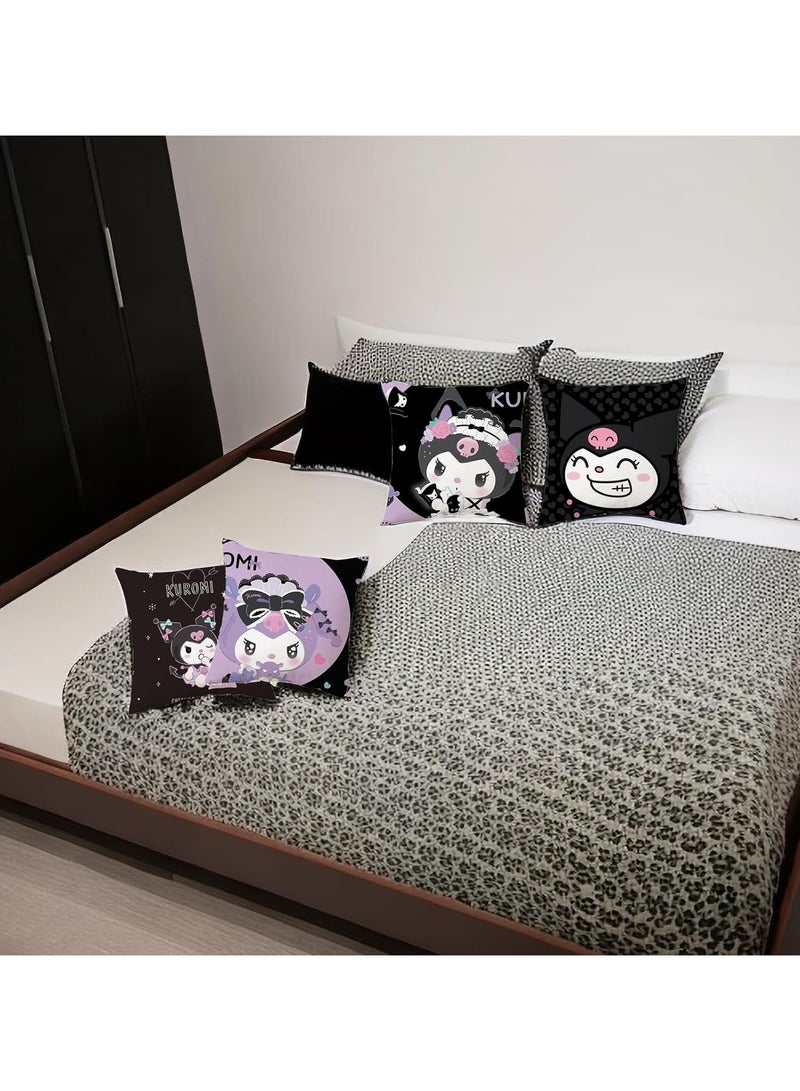 general Kawaii Pillowcases 4 Pieces, Cute Cartoon Anime Decorative Pillowcases, 18x18 inch Pillowcases - Image 4