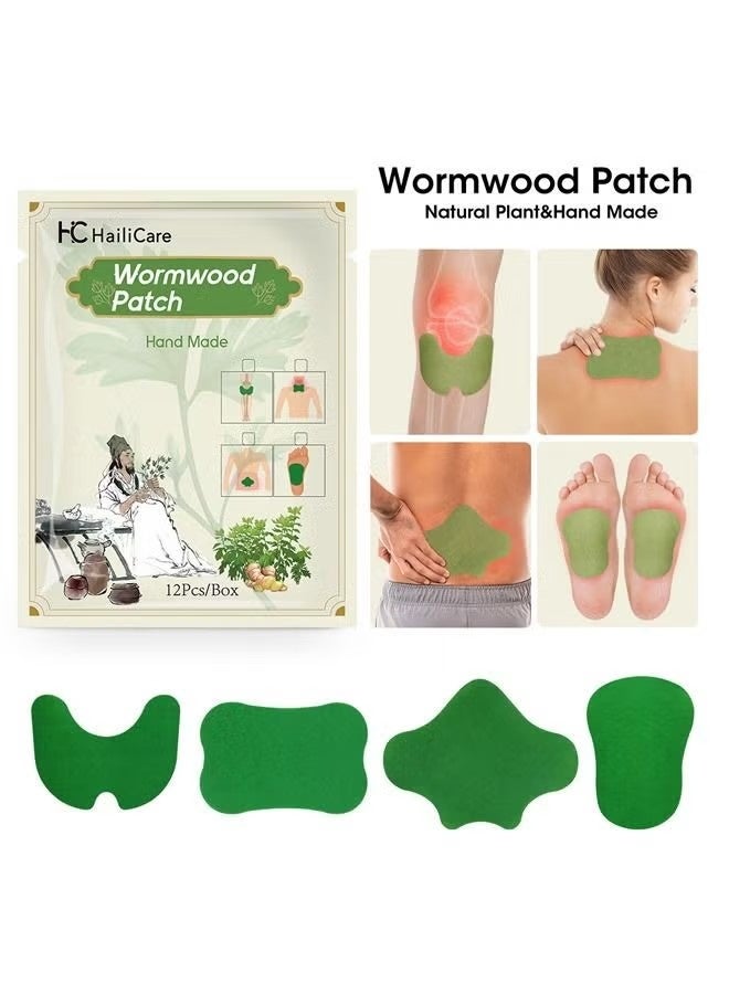 هايلي كير 48 قطعة من رقع المفاصل والعضلات، رقع حرارية للركبة والكتف والرقبة، مجموعة رقع عشبية لآلام العضلات والمفاصل تدوم طويلاً - Image 2