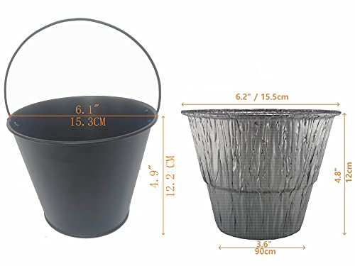 Firsgrill Drip Tray Grease Bucket & Liners for Camp Chef, Treager，Pit boss etc Pullet Grill (12, Black) - Image 2