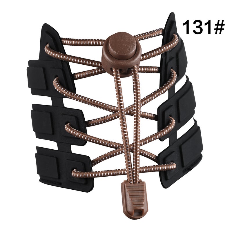 إسكدنيا Kids Safe Elastic No-tie Shoelaces 131# Brown