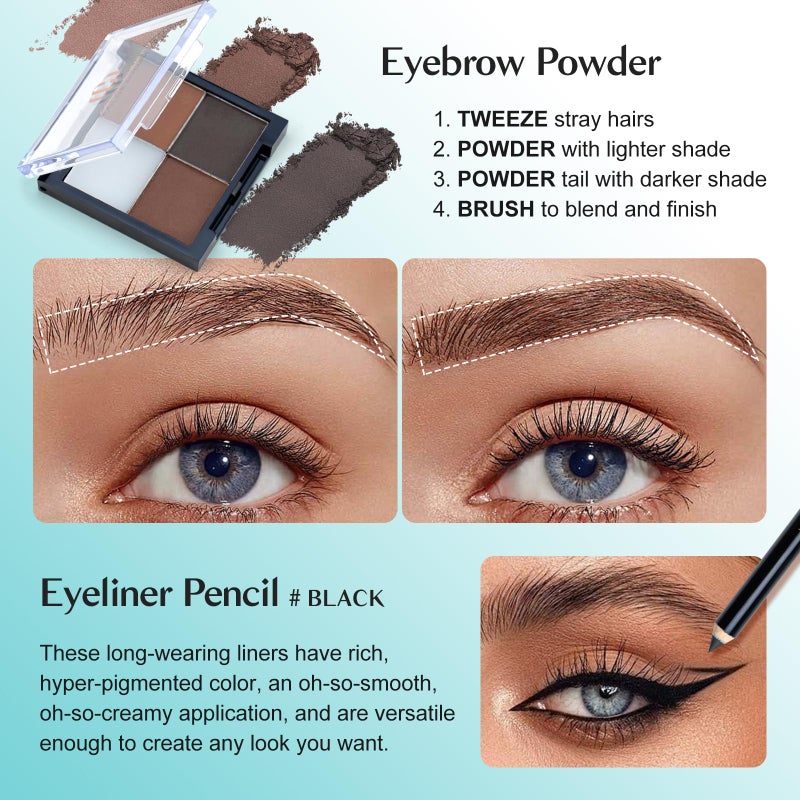 Color Nymph All In One Makeup Kit Comestics Gifts for Girls Teens, Travel Makeup Set 4 Trays Train Case for Beginner Includes Eyeshadow Highlighter Lipgloss Blush Concealer Brush Eyeliner Lipbalm - Image 5