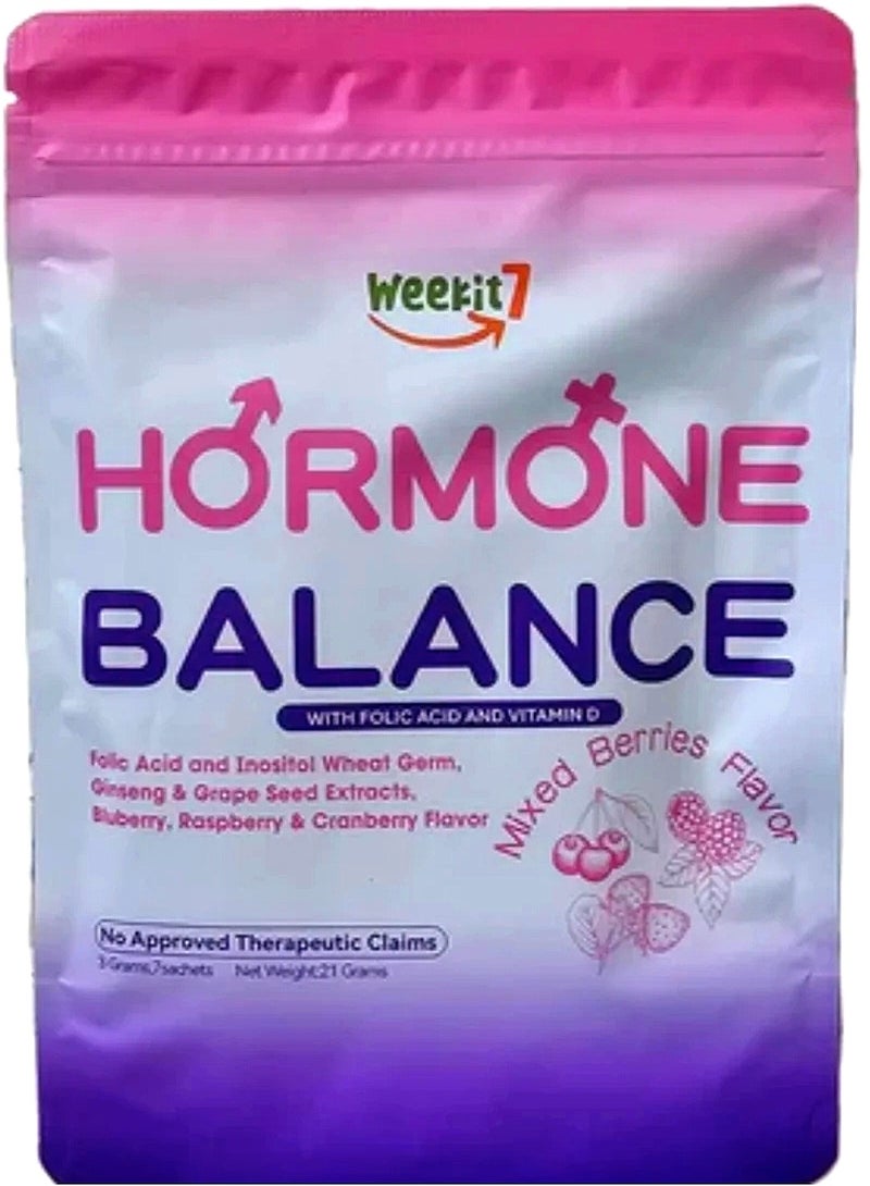الأسبوع السابع، توازن الهرمونات مع حمض الفوليك وفيتامين د ٣ غرام × ٧ أكياس - Image 1