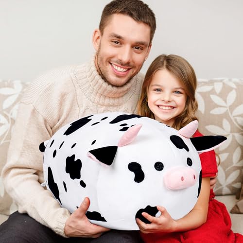 Wepop Cow Stuffed Animal 20in Black and White Adorable Cow Plush Cute Stuffed Animals Plushies Pillows Gifts for Kids Adults - Image 5