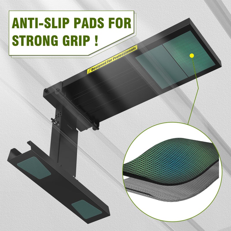Tanfix Foldable | Heavy-Duty Ladder Extender Pro, High Strength Steel Material Design Ladder Extension Pro for Stairs w/Non-Slip Mat, 9.5-15" Adjustable Height, Applicable Feet Spacing 25" - Image 4