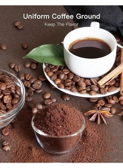 ASIV Electric Coffee Grinder - 32 Grinding Settings, 40 Second Timer, Easy to Clean Design, Black  - Image 5