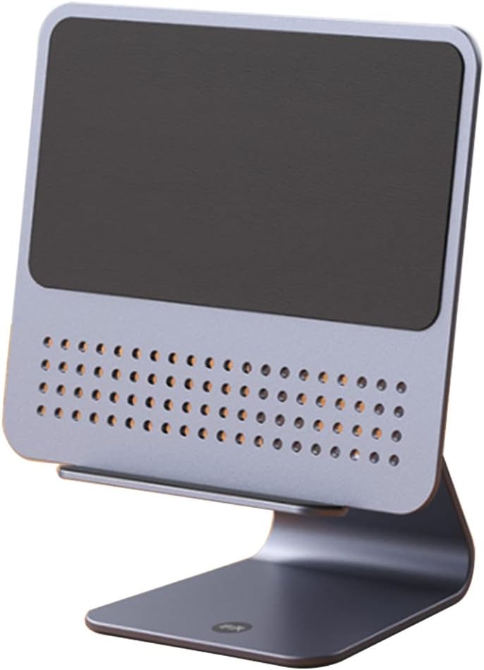 Laptop Stand Adjustable Ergonomic Tablet Holder Aluminium Pad Notebook Stand Folding Computer Cooling Bracket Laptop Adjustable Height Portable with Storage Gray Silver for Desk Aluminum Alloy - Image 1