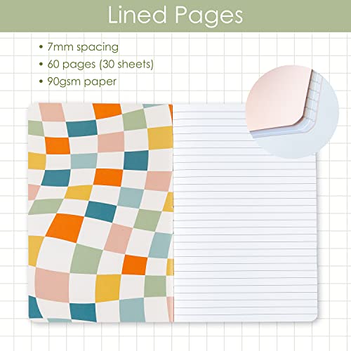 THiNKABLE Cute Notebook Set, 4 Pack Pastel Journals, 5.5 x 8.3 in, 60 Pages, Cute Pretty Inspirational Notebooks, Soft Cover Journals for Students, Back to School Notebooks for Kids Teens - Image 2