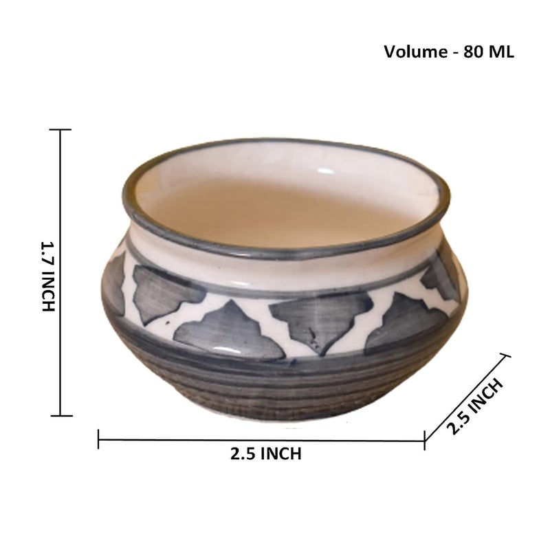 Kunhar KunhaR Ceramic Sauce Holder 90 ML 6 Pieces Gray  - Image 2