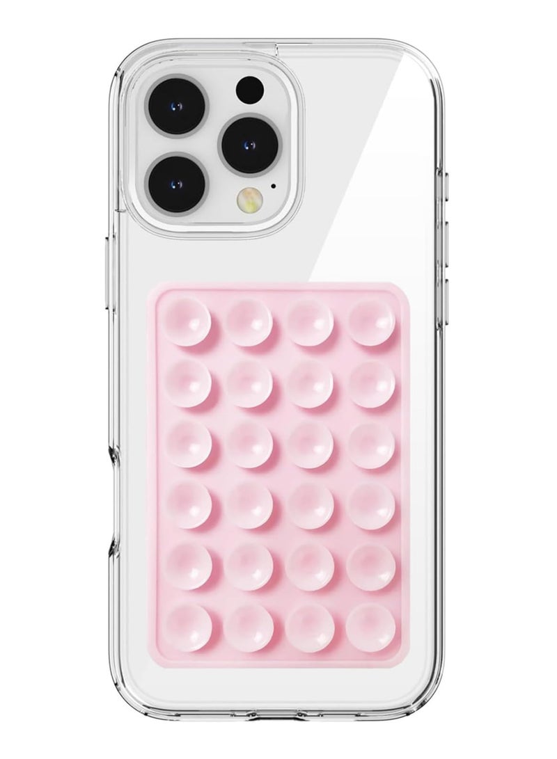 Suction Phone Case Mount, Sillicon Adhesive Phone Accessory Hands-Free Fidget Toy Mirror Shower Phone Holder, Tiktok Videos and Selfies