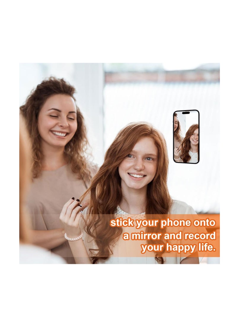 Suction Phone Case Mount, Sillicon Adhesive Phone Accessory Hands-Free Fidget Toy Mirror Shower Phone Holder, Tiktok Videos and Selfies