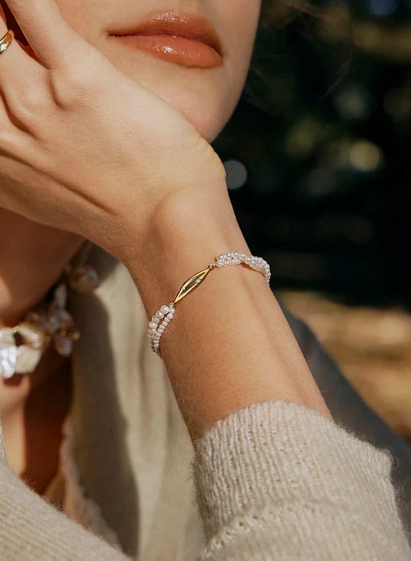 هيفانج سوار من لؤلؤ أوراق الزيتون - Image 2