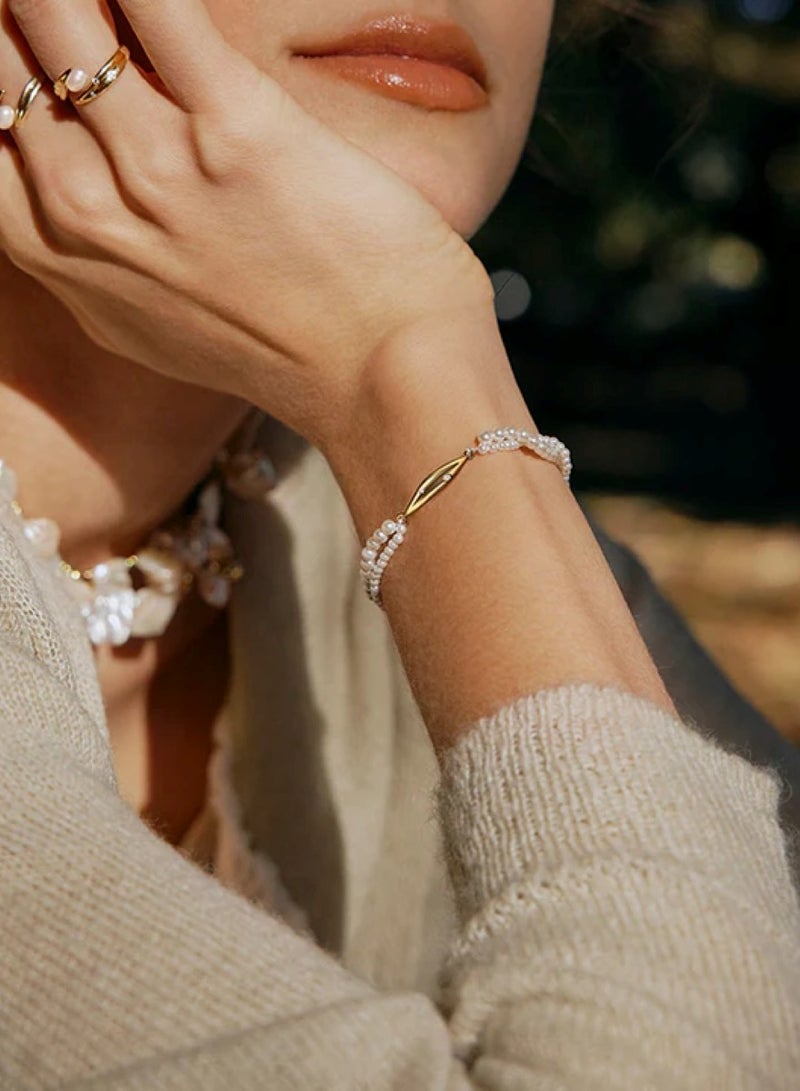 هيفانج سوار من لؤلؤ أوراق الزيتون - Image 5