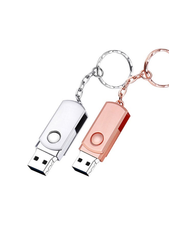 Lettering Rotating USB Flash Disk 16G Car 32G 3.0 Metal 8G 64G High Speed 128g-Capacity:8GB  - Image 5