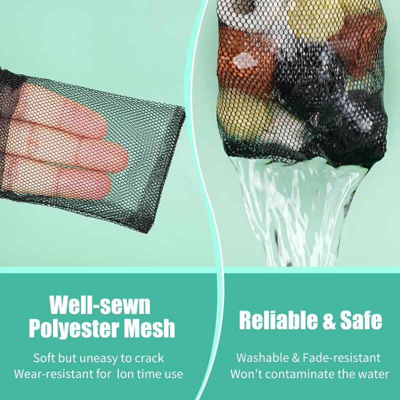 AQUANEAT 10pcs Aquarium Filter Media Bags, Fish Tank Coarse Mesh Bags with Plastic Zipper for Activated Carbon (3" x 4") - Image 2