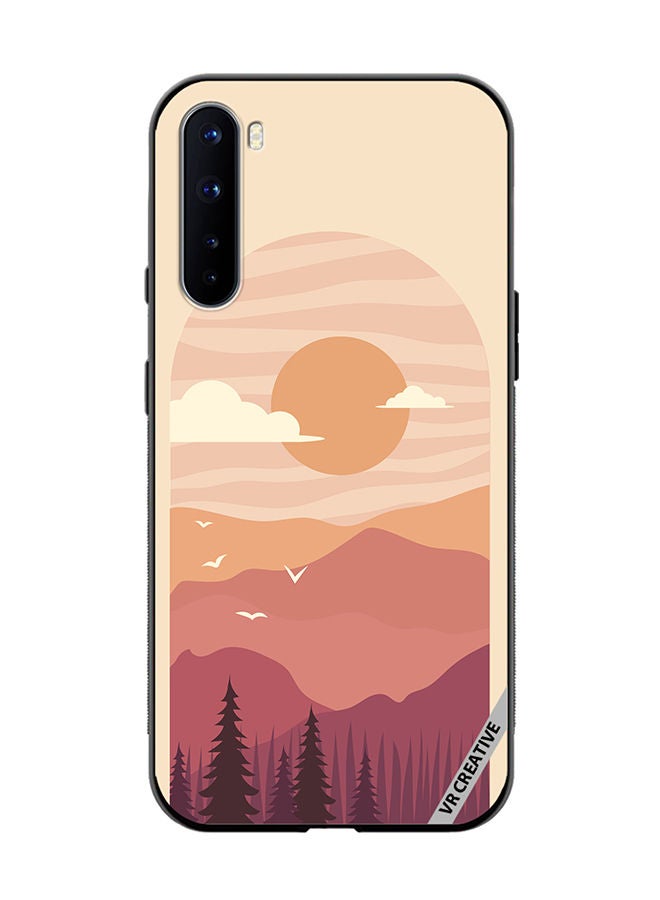 VR CREATIVE Protective Case Cover For OnePlus Nord Abstract Landscape Design Multicolour - Image 1