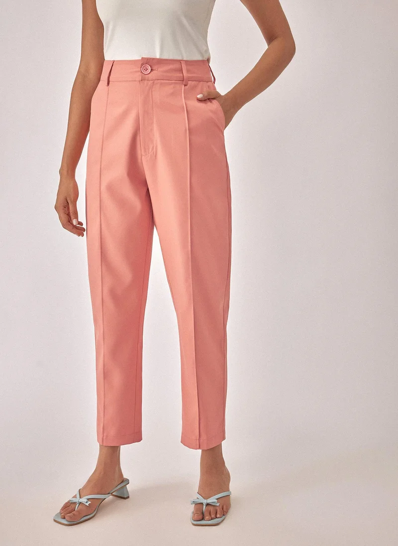 ذا ليبل لايف Light Coral Ankle Trousers