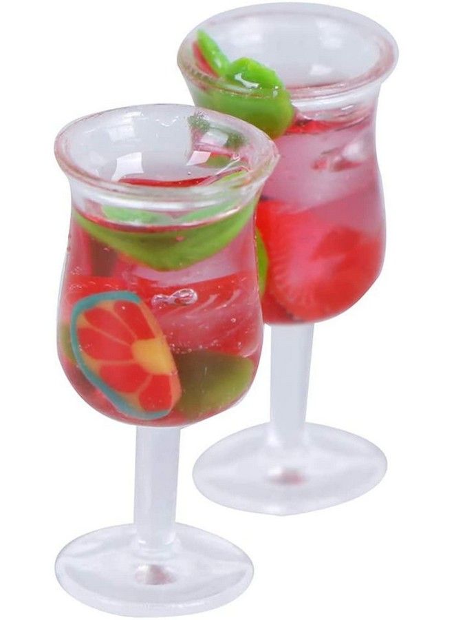 CoscosX 13 Pcs 1:12 Colourful Cocktail Cup Drink Juice Tea Beverage Bottle Jam Jar Toys Simulation Drink Wine Glass Model For Dollhouse Dolls House Miniature Toy Doll Food Kitchen Accessory Bar Decor - Image 4