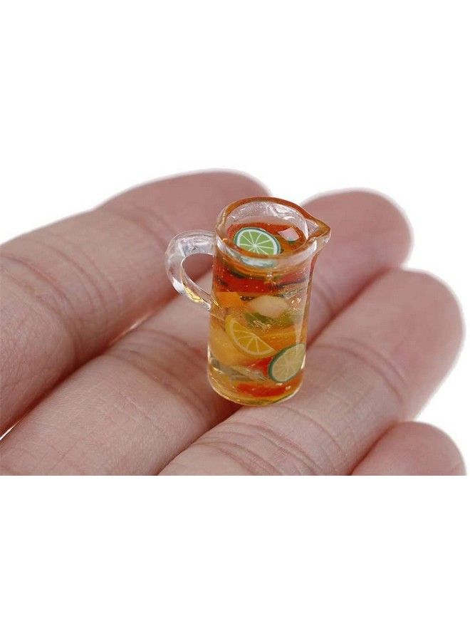 CoscosX 13 Pcs 1:12 Colourful Cocktail Cup Drink Juice Tea Beverage Bottle Jam Jar Toys Simulation Drink Wine Glass Model For Dollhouse Dolls House Miniature Toy Doll Food Kitchen Accessory Bar Decor - Image 3