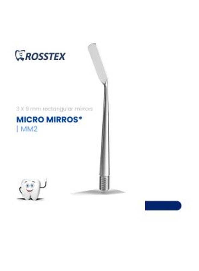 مرآة أسنان مستطيلة صغيرة 3x9 مم متوسطة