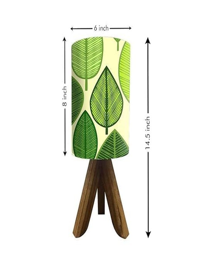 Nutcase Mini Teak Wood Table Lamp for Bedroom with Small Tripod (14.5x6 inches, Multicolor) - Bulb Included - Image 3