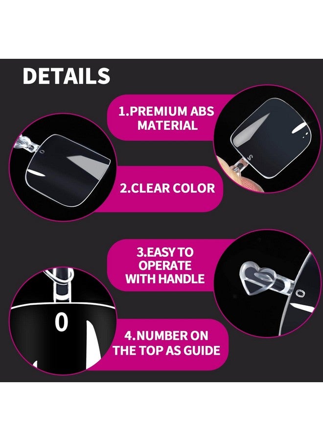 تينيتور 100 قطعة ضغط واضح على أصابع القدم نصائح مع غراء الأظافر أظافر وهمية مع مبرد أظافر أكريليك طقم أظافر للنساء - Image 3