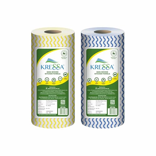 Kressa Non Woven Kitchen Towel Roll | Reusable And Washable (Pack of 2) - Image 1