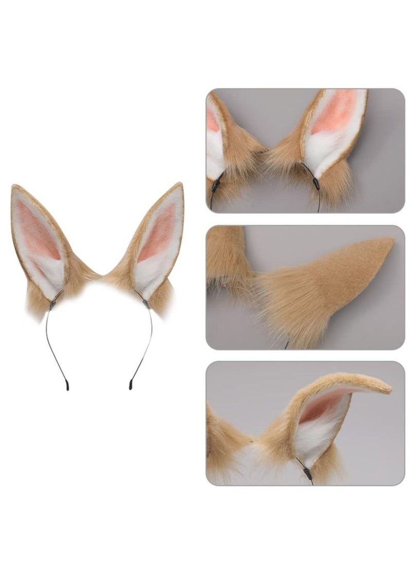 Rabbit Ear Headband, Cute Bunny Ears Cosplay Headband Anime Animal Party Costume Accessories for Girls Boys - Image 2