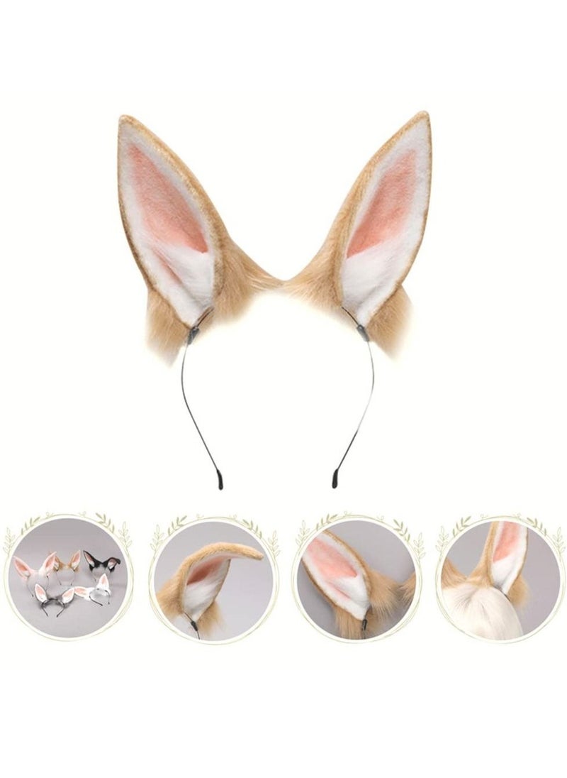 Rabbit Ear Headband, Cute Bunny Ears Cosplay Headband Anime Animal Party Costume Accessories for Girls Boys - Image 5
