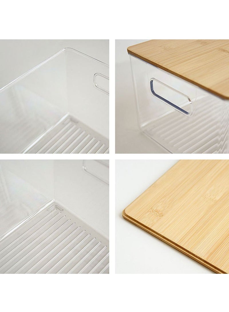 Arabest Home Medicine Box Transparent  with Bamboo Lid - Image 2