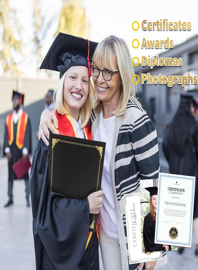 Coidea Certificate Holders, Black Diploma Holders, 10 Pack Certificate Covers for Letter Size 8.5 x 11 Certificate Paper with Gold Foil Border, Cardstock, Award, Graduation, Documents - Image 5