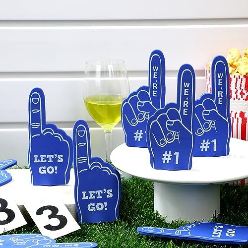 Sinmoe 24 Pcs Mini Foam Finger Baseball Fan Mini Foam Finger, We're #1 Sports Themed Party Supplies for Baseball Hockey Football Basketball Events Team Gifts(Dark Blue) - Image 4