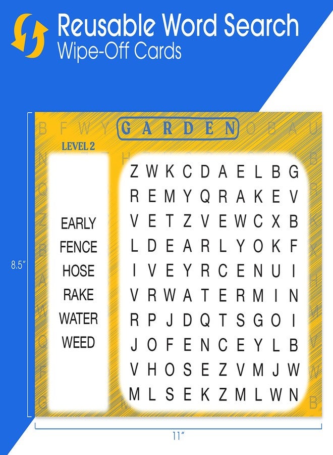 Keeping Busy Word Search Puzzles for Older Adults with Dementia - Reusable with Markers for Alzheimers Patients - Large Print for Seniors - Engaging Alzheimer’s and Dementia Activities (Level 2) - Image 2