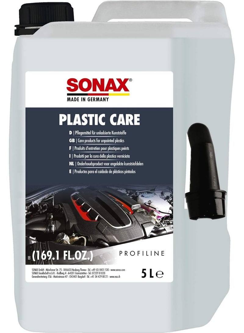 SONAX Profiline Plastic Care – Professional-Grade Silicone-Based Cleaner and Restorer for Interior and Exterior Automotive Plastic Surfaces – 5L