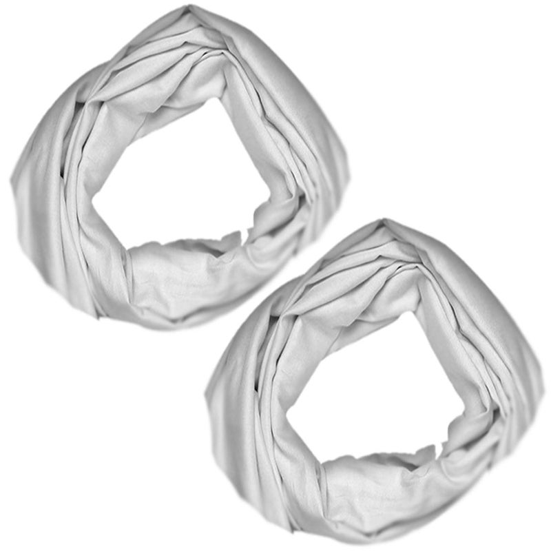 EthnicAlive شادر باهغالبوري العضوي الحصري الأبيض الصيفي الباهت حزمة 2 (حجم 220x125 سم) - Image 3