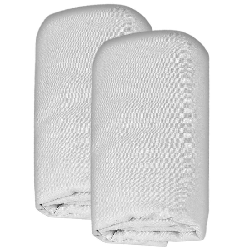 EthnicAlive شادر باهغالبوري العضوي الحصري الأبيض الصيفي الباهت حزمة 2 (حجم 220x125 سم) - Image 1