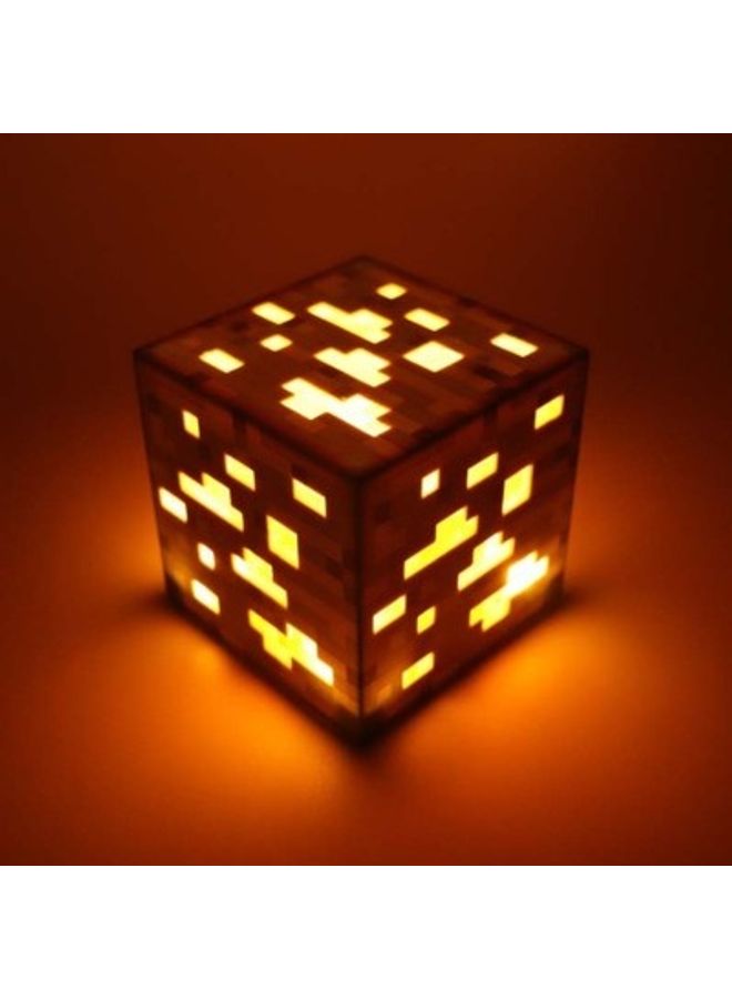 NIBEMINENT Minecraft Model Gift Night Light Orange