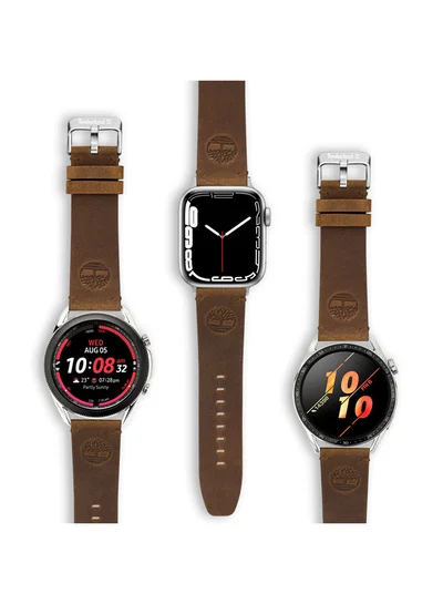 تمبرلاند Universal Replacement Leather Strap For Men And Women Compatible With Apple Watch Series 3-9, SE, Ultra, Ultra 2 (42-44-45-50), Samsung, Huawei Or Quartz Watch With Lug Width Of 22mm