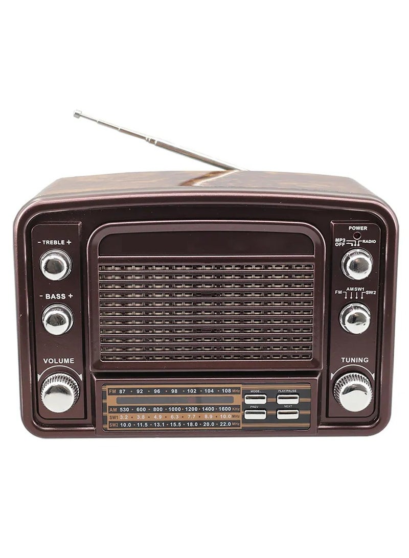 Denx Hi-Fi Radio, FM/AM ,USB/TF/BT Player, Rechargeable Battery  - Image 2