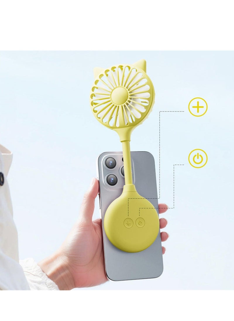 spa luxetique Handheld Personal Fan Rechargeable with Suction Stand,Multi-Directional Adjustable Head, Portable Small Fans Foldable Hand Electrical Fan for Camping Sport Travel  - Image 2