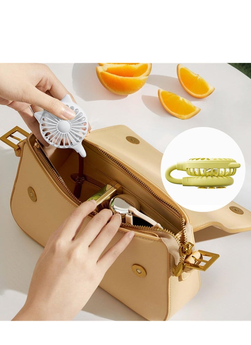 spa luxetique Handheld Personal Fan Rechargeable with Suction Stand,Multi-Directional Adjustable Head, Portable Small Fans Foldable Hand Electrical Fan for Camping Sport Travel  - Image 4