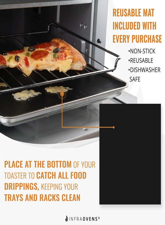INFRAOVENS بطانات قابلة لإعادة الاستخدام لأفران التحميص والقلايات الهوائية، مقاس 9 × 11 بوصة، ملحقات متوافقة مع بريفيل، وبلاك آند ديكر، وكويزينارت، وإيميريل لاجاس، وغيرها، حصائر مثقبة غير لاصقة للخبز والطهي ورفوف الفرن - Image 4