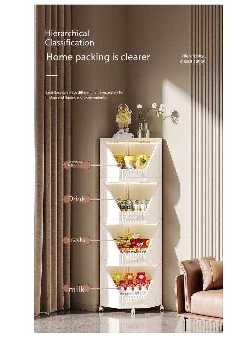  CityRiya-Long زاوية تخزين مجلس الوزراء ، متعدد الوظائف مجلس الوزراء زاوية مثلث تخزين الرف ، 3 طبقات من البلاستيك دائم زاوية تخزين الرف ، متعددة الأغراض تخزين مجلس الوزراء ، غرفة المطبخ وحدة الرف ، رف التخزين ﻿ - Image 4