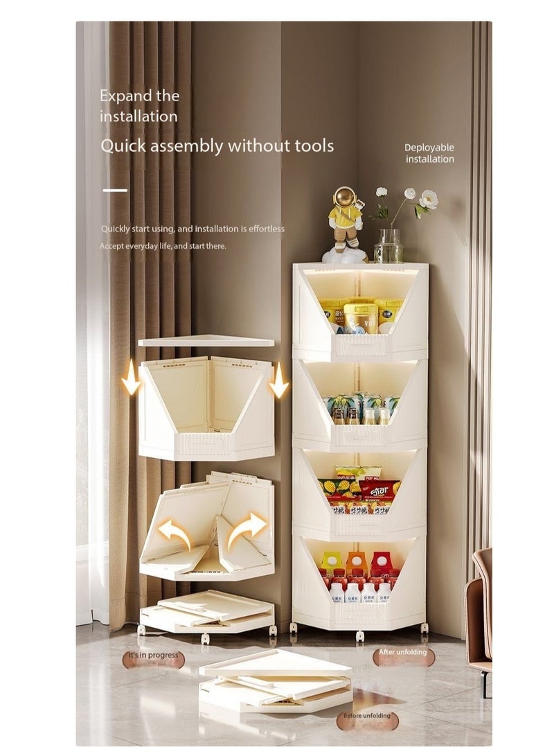  CityRiya-Long زاوية تخزين مجلس الوزراء ، متعدد الوظائف مجلس الوزراء زاوية مثلث تخزين الرف ، 3 طبقات من البلاستيك دائم زاوية تخزين الرف ، متعددة الأغراض تخزين مجلس الوزراء ، غرفة المطبخ وحدة الرف ، رف التخزين ﻿ - Image 5