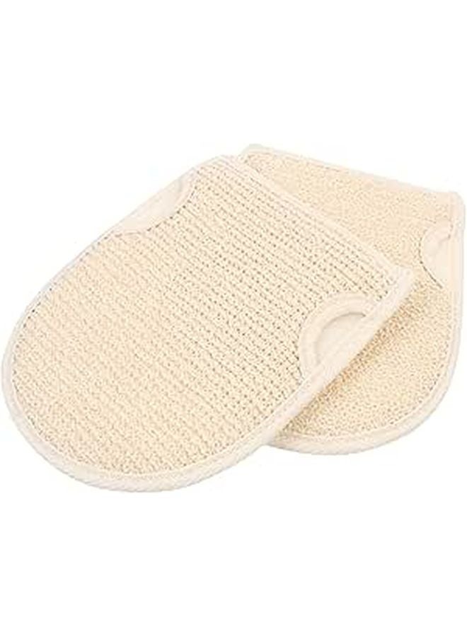 2Pcs Thick Double Sided Exfoliating Gloves For Deep Pore Cleansing Body Scrubber Mitts - Image 1