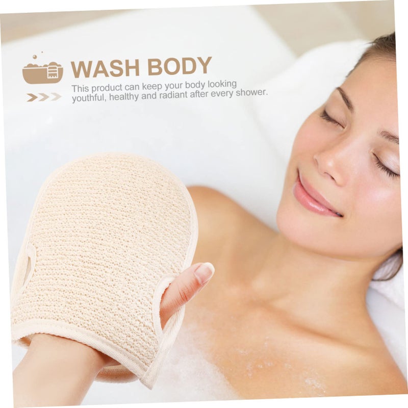 2Pcs Thick Double Sided Exfoliating Gloves For Deep Pore Cleansing Body Scrubber Mitts - Image 4