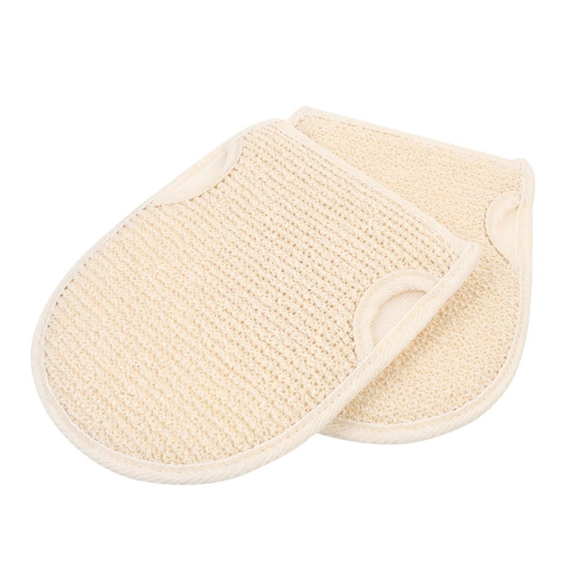 2Pcs Thick Double Sided Exfoliating Gloves For Deep Pore Cleansing Body Scrubber Mitts - Image 2