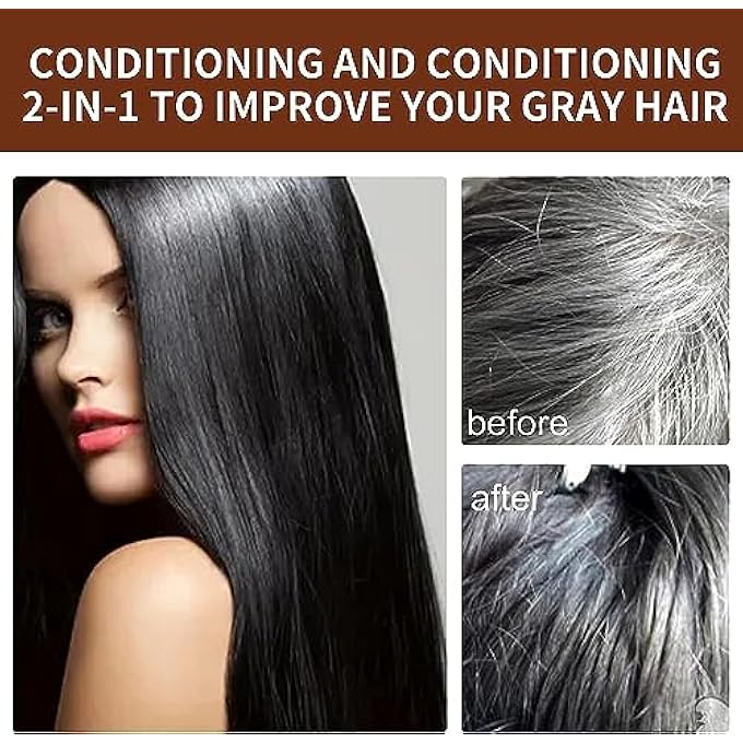 Jaysuing NEW HAIR DARKENING SHAMPOO BAR, NATURAL ORGANIC CONDITIONER AND REPAIR ESSENCE,VOLUMIZING & MOISTURIZING, BLACK HAIR SHAMPOO (1PC-BLACK) - Image 3