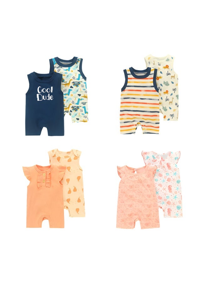 Bambimici -  Baby Boy 2-Piece Dinosaur Romper Cool Dude Set - Multicolor - Image 4