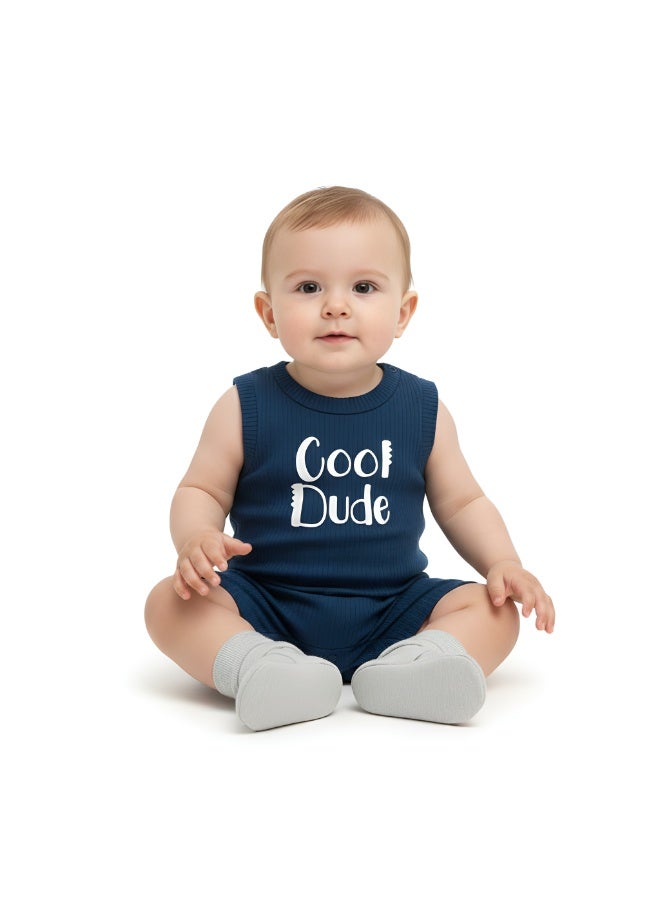 Bambimici -  Baby Boy 2-Piece Dinosaur Romper Cool Dude Set - Multicolor - Image 3