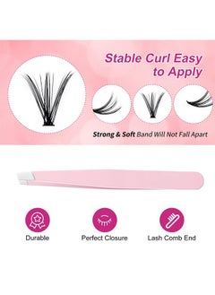 FADLASH FADLASH DIY Eyelash Extension Kit, 240Pcs Lash Clusters with Lash Bond and Seal, Clusters Eyelash Applicator Tool, D Curl DIY Lash Kit (30D+40D Kit)  - Image 4